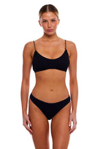 Bondi Gold Chain Bralette Bikini Top One-Size Luxe Straps