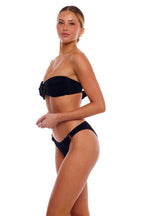 Naples Tortoise Ring Bandeau Bikini Top One Size Adjustable Tie