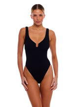 Azores U-Cut One Piece Swimsuit, Low Back, Stretch Fabric
