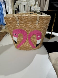 Розовая сумка-тоут «Фламинго»