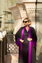 Fahima Embellished Silk Crepe Abaya by Belyed