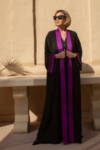 Fahima Embellished Silk Crepe Abaya by Belyed