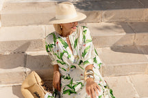 Camellia Floral Silk Kaftan Dress by Belyed