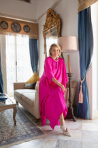 Emery Silk Crepe Kaftan – Fuchsia by Belyed