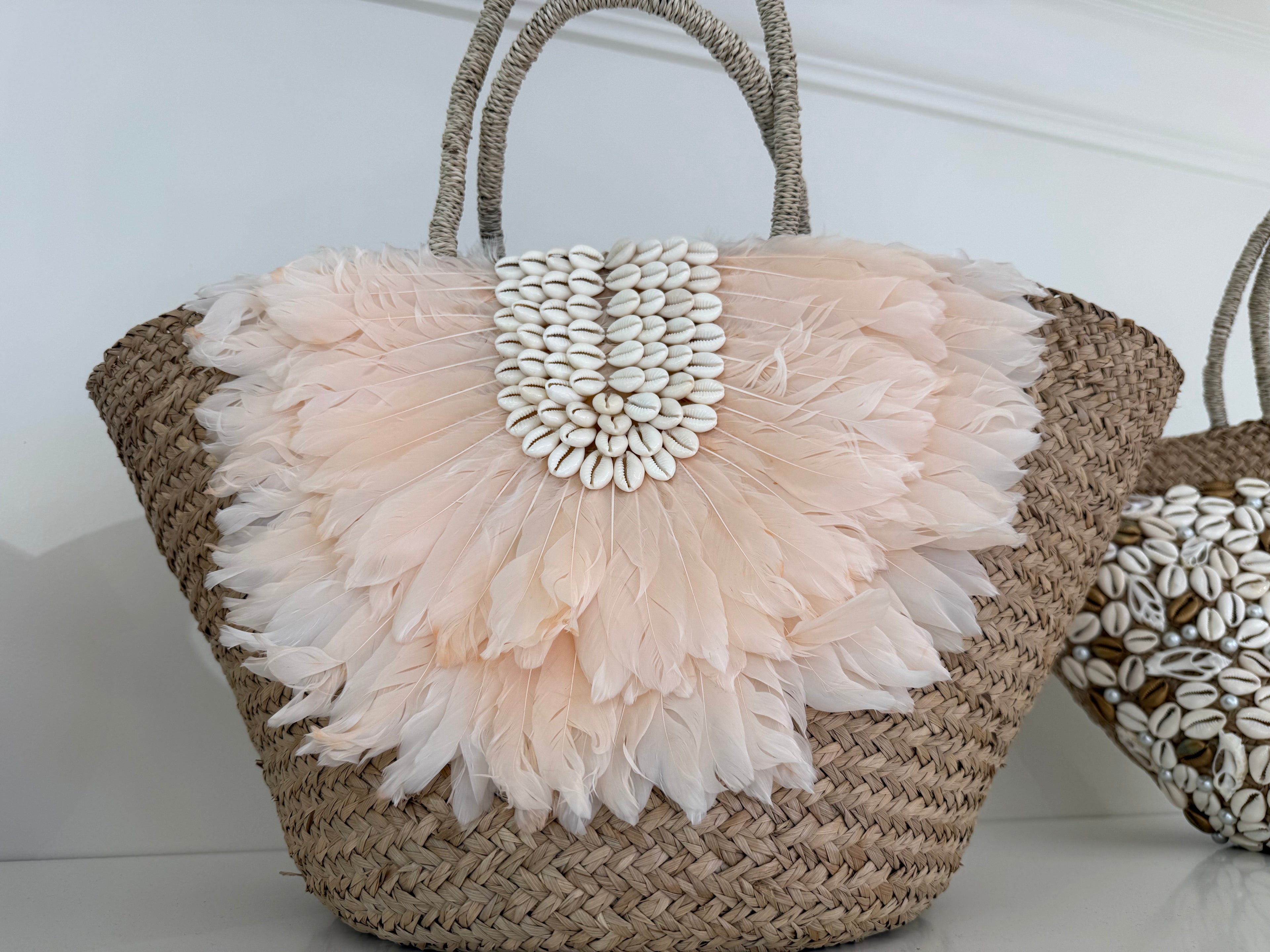 SKY Feather and Shell Tote