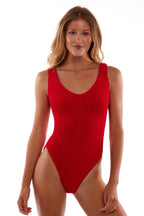 Marbella Classic One Size One Piece Swimsuit Scoop Neck