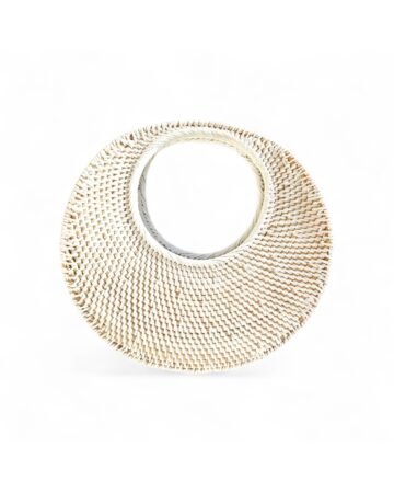 OH SUN - Пляжная сумка Maxine Rattan, черная, круглая, плетеная, летняя сумочка