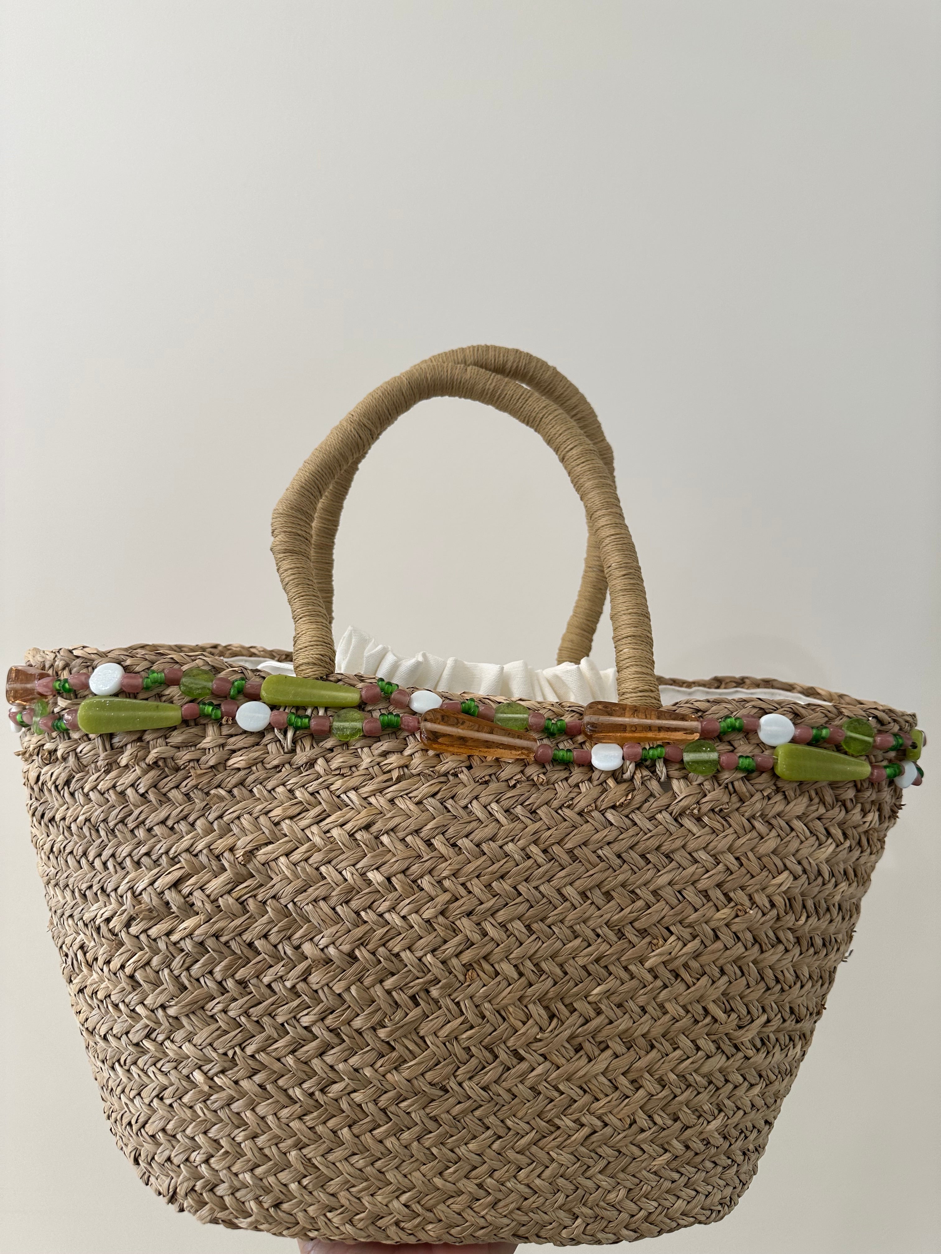 OH SUN- Romy glass bead tote,S
