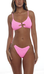 Dubai Gold Ring Bralette Bikini Set One Size Stretchy Fit