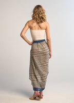 Gemma Pareo Skirt 100% Cotton Turquoise Beach Wrap Skirt Flowy