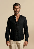 Solaro Linen Shirt – Black by Apprivió