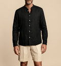 Apprivio- Solaro Linen Shirt Black