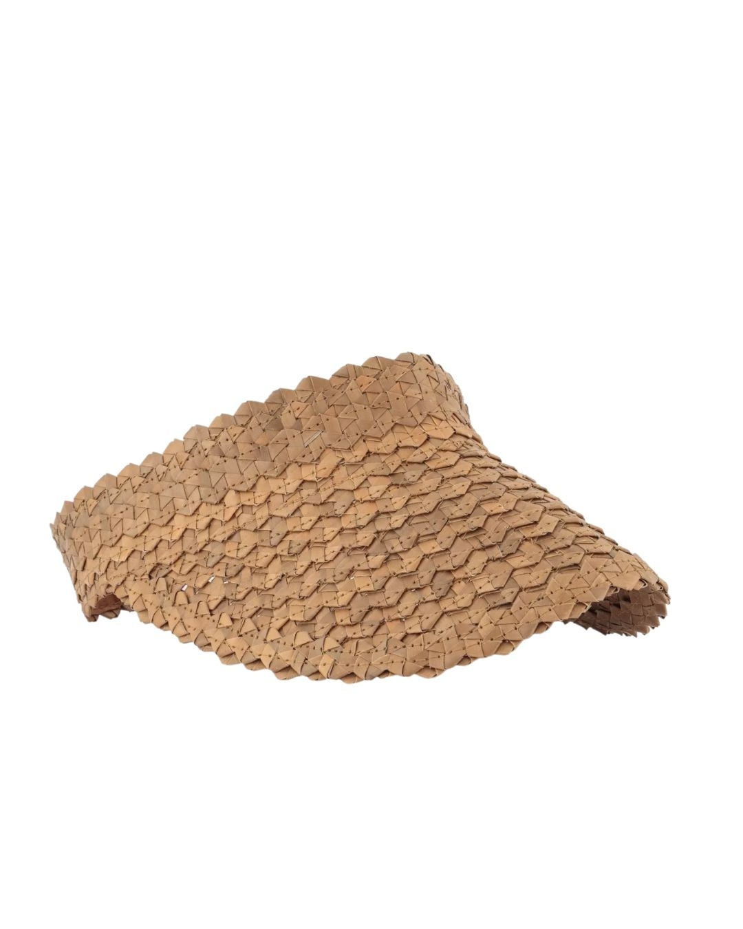 Visor Brown Handmade Pandan Leaf Sun Visor with Elastic Lining