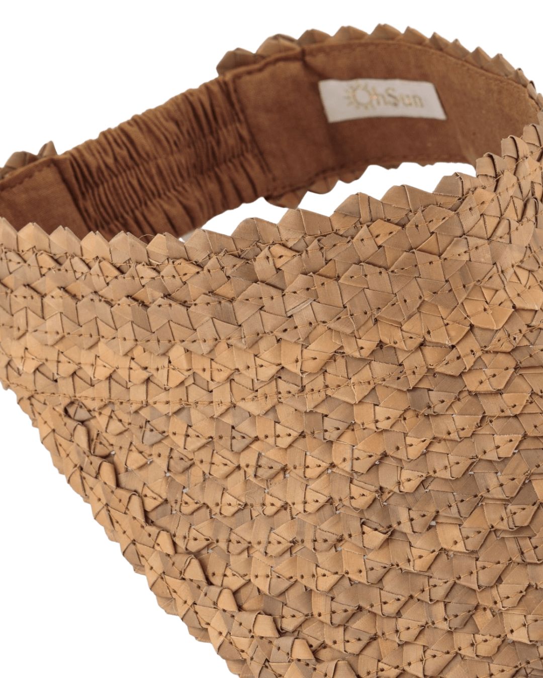 Visor Brown Handmade Pandan Leaf Sun Visor with Elastic Lining