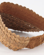 Visor Brown Handmade Pandan Leaf Sun Visor with Elastic Lining