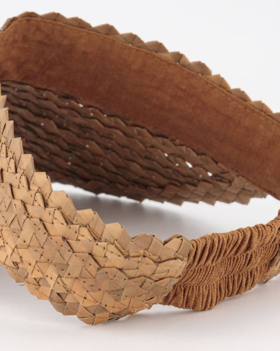 Visor Brown Handmade Pandan Leaf Sun Visor with Elastic Lining