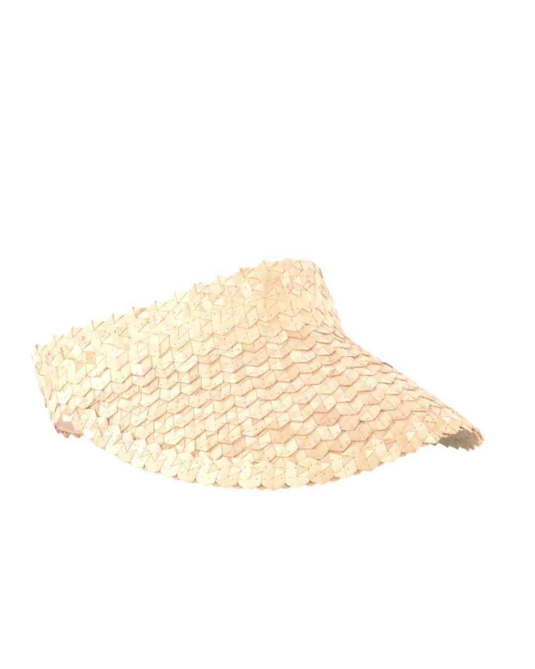 Visor Natural Lightweight Handmade Pandan Leaf Sun Visor with Lining