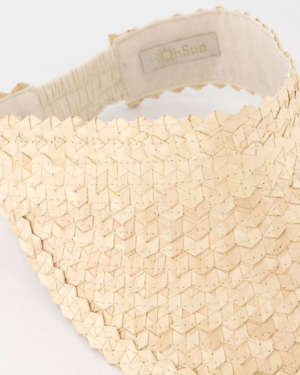 Visor Natural Lightweight Handmade Pandan Leaf Sun Visor with Lining
