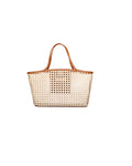 Bailey Rattan & Leather Tote – Caramel by OhSun