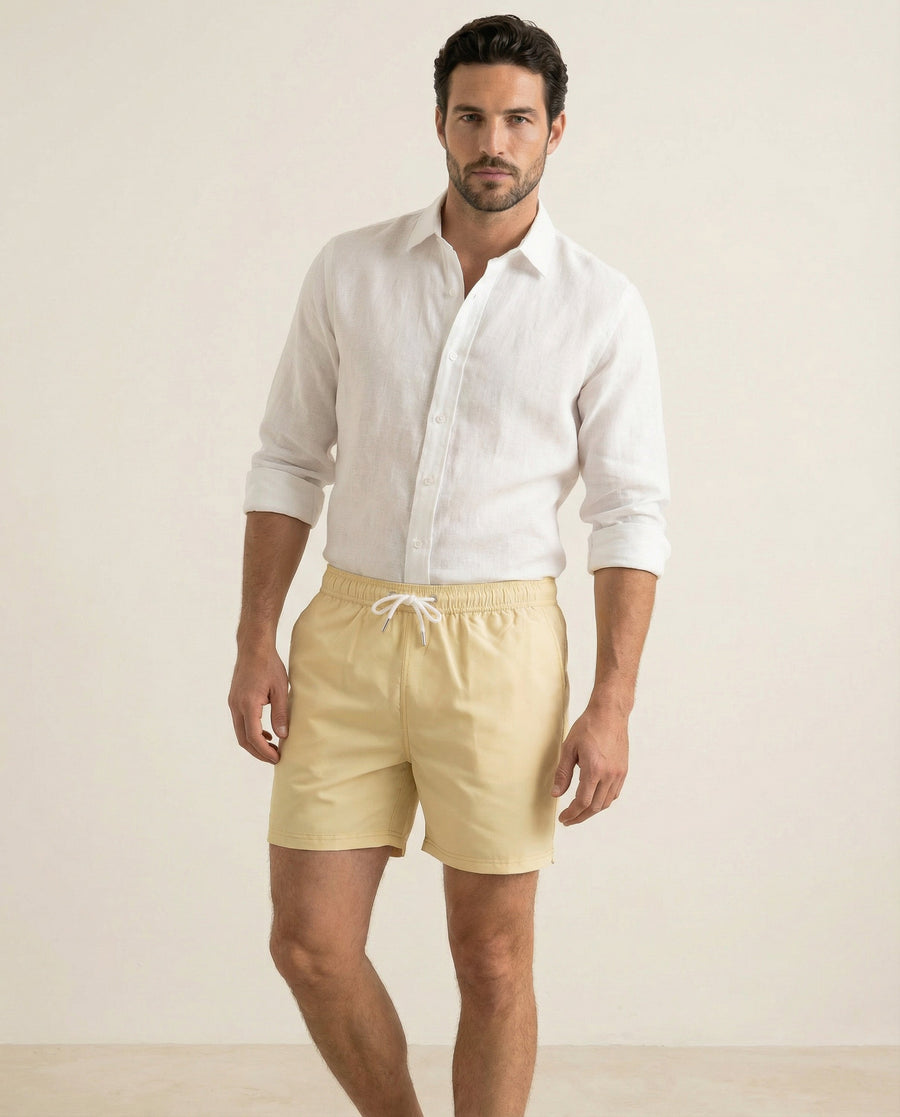 Lumari Swim Shorts – Light Yellow by Apprivió