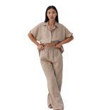 Shell Linen Blouse & Pants Set by Cecile Hob