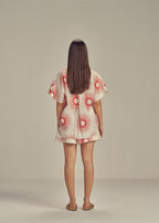 Joia Sun-Print Top & Shorts Set – Red by Cecile Hob