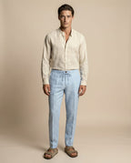Dante Linen Trousers – Blue by Apprivió