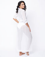 Angel Divina Long Crinkle Cover-Up – White by Dolcessa