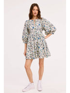 Wholesale Bohemian Print Mini Dress Lightweight Paisley A-Line Sundress
