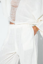 Bora Bora Knitted Top & Pants Set – Off White by Cecile Hob
