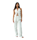 Butterfly Linen Top & Pants Set – Yellow by Cecile Hob