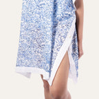 Cotton-Silk Kaftan – Coral Blue by Kampos