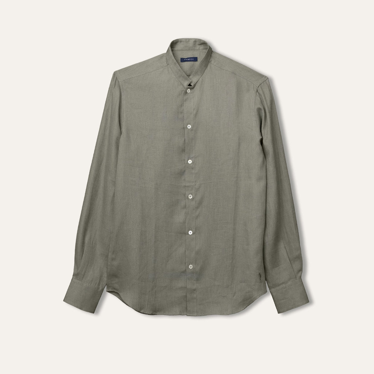 Casual Linen Shirt – Olive Green by Kampos