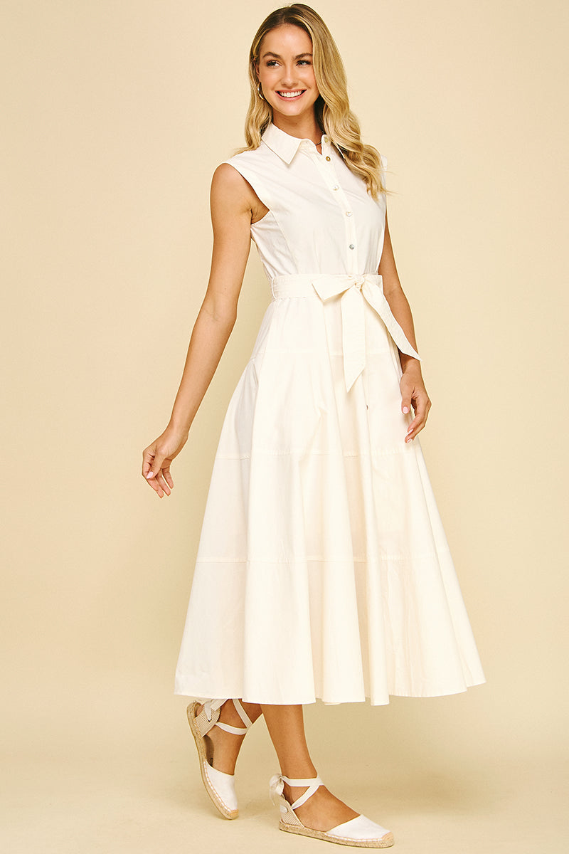 BUTTON DOWN MAXI DRESS