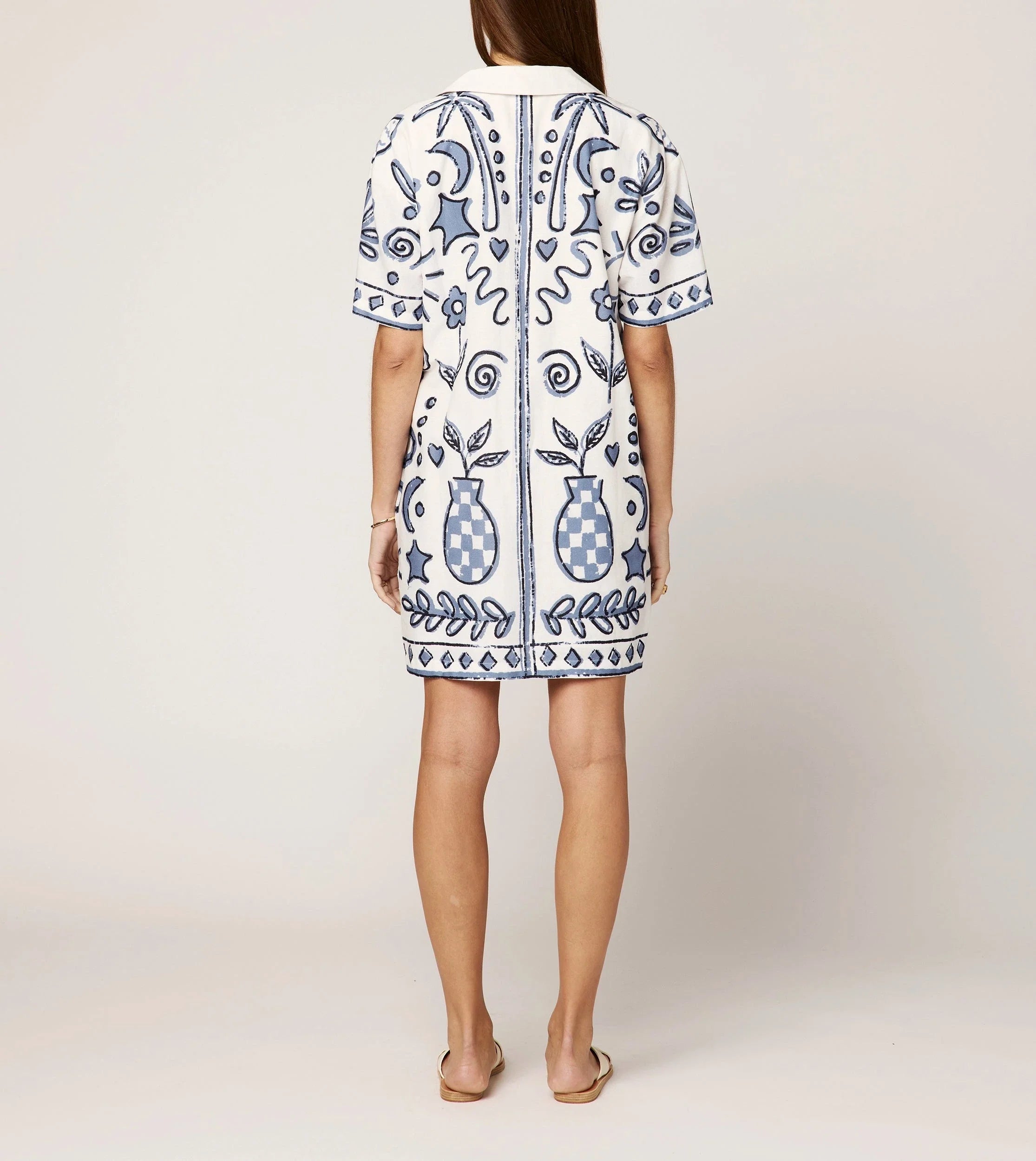 Sandy Mini Dress Verona Ethically Handmade Cotton-Linen Coastal Mini Dress