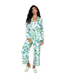 Sicily Bamboo-Silk Jacket & Pants Set by Cecile Hob